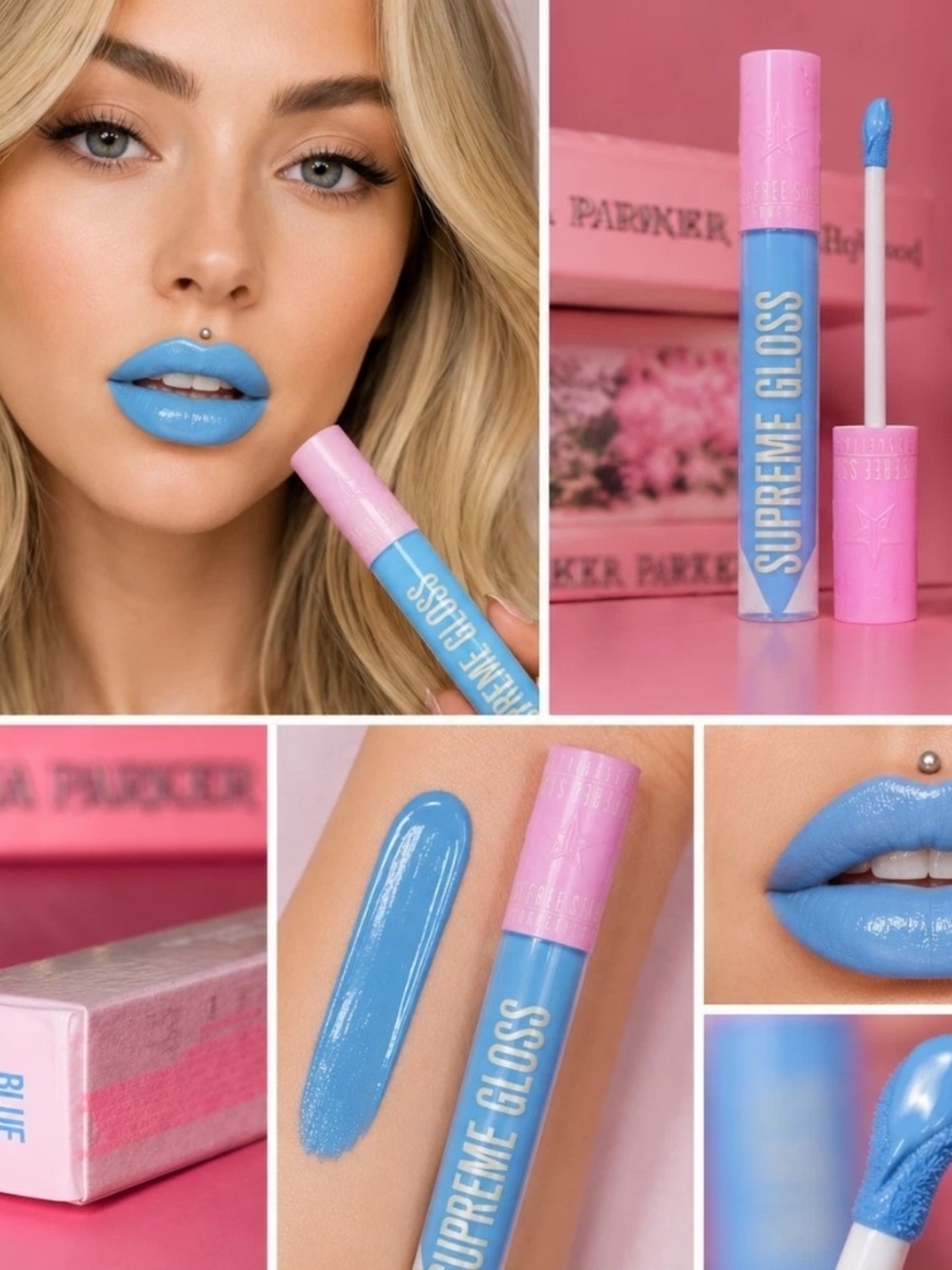 Jeffree Star Supreme Gloss Bright Sky Blue High-Shine Lip Gloss Shade Blue Balls